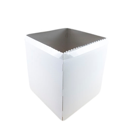 Imagen de Caja de cartón blanca alta con tapa transparente