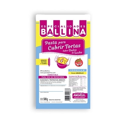 Imagen de Pasta Ballina Para Cubrir Color Amarillo 500grs.